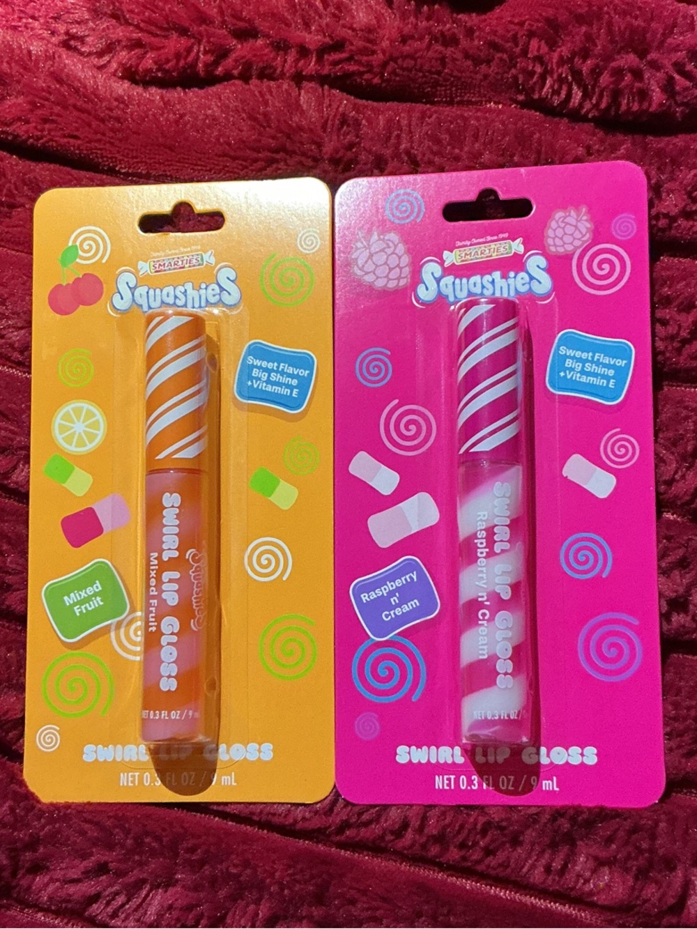 Swirl Lip Gloss - Mixed Fruit Orange & Raspberry Pink